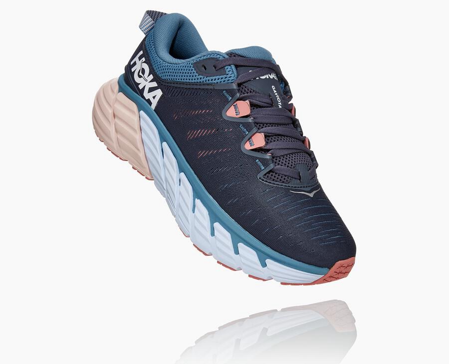 Hoka One One ランニングシューズ レディース ネイビー - Gaviota 3 - QI8762130